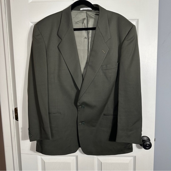 Vintage Yves St. Laurent wool blazer, no size tag, gray, single breasted - Picture 1 of 15